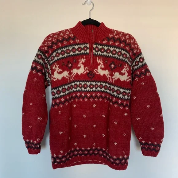 Vintage Reindeer Christmas Sweater ASO Phoebe Buffay on Friends - Picture 4 of 14